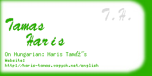 tamas haris business card